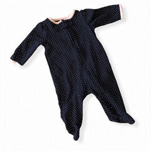 🎉3 For 15$🎉Carter’s Polka Dot Baby Zipper Footie Blue Pink White Size 0-3 M